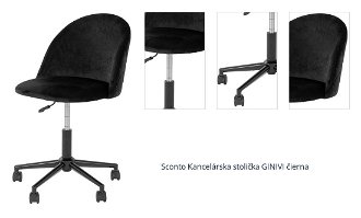 Sconto Kancelárska stolička GINIVI čierna 1
