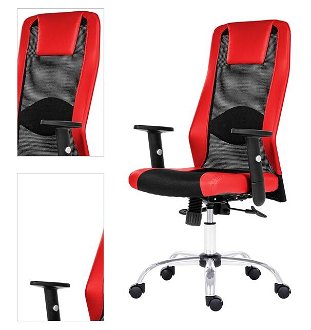 Sconto Kancelárska stolička HARDING čierna/červená 4