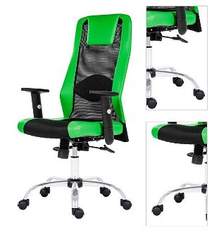 Sconto Kancelárska stolička HARDING čierna/zelená 3