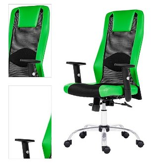 Sconto Kancelárska stolička HARDING čierna/zelená 4
