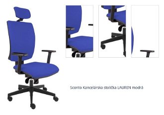 Sconto Kancelárska stolička LAUREN modrá 1