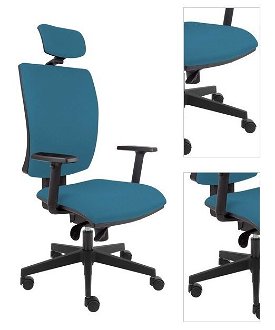 Sconto Kancelárska stolička LAUREN modrosivá 3