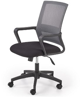 Sconto Kancelárska stolička MOERU čierna/sivá