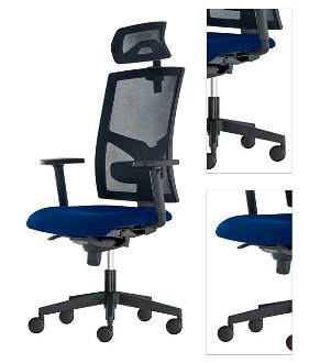 Sconto Kancelárska stolička PAIGE modrá 3