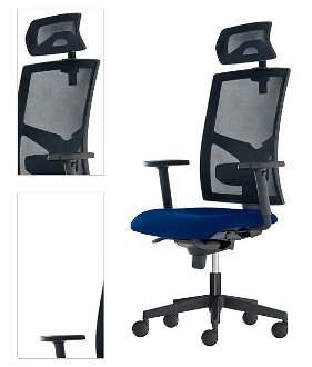 Sconto Kancelárska stolička PAIGE modrá 4
