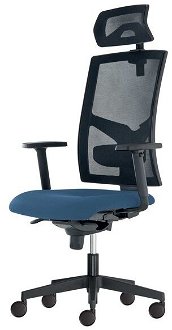 Sconto Kancelárska stolička PAIGE modrosivá