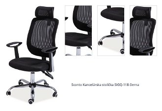Sconto Kancelárska stolička SIGQ-118 čierna 1