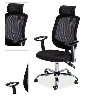 Sconto Kancelárska stolička SIGQ-118 čierna 4