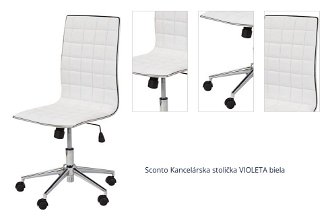 Sconto Kancelárska stolička VIOLETA biela 1