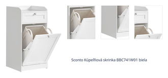 Sconto Kúpeľňová skrinka BBC741W01 biela 1