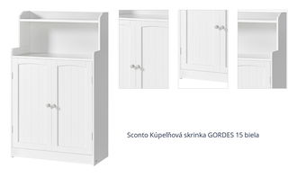 Sconto Kúpeľňová skrinka GORDES 15 biela 1