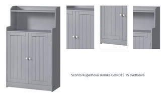 Sconto Kúpeľňová skrinka GORDES 15 svetlosivá 1