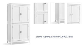 Sconto Kúpeľňová skrinka GORDES 2 biela 1