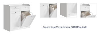 Sconto Kúpeľňová skrinka GORDES 4 biela 1