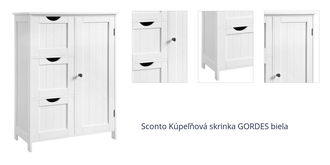 Sconto Kúpeľňová skrinka GORDES biela 1