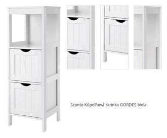 Sconto Kúpeľňová skrinka GORDES biela 1