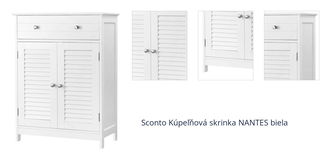 Sconto Kúpeľňová skrinka NANTES biela 1