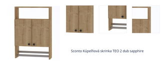 Sconto Kúpeľňová skrinka TEO 2 dub sapphire 1