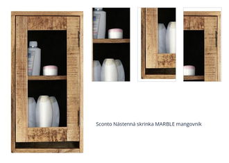 Sconto Nástenná skrinka MARBLE mangovník 1