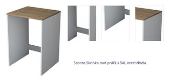 Sconto Skrinka nad práčku SAL orech/biela 1