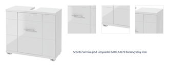 Sconto Skrinka pod umývadlo BARILA D70 biela/vysoký lesk 1