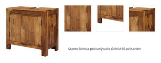 Sconto Skrinka pod umývadlo GANIM 65 palisander 1