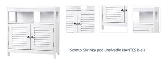 Sconto Skrinka pod umývadlo NANTES biela 1