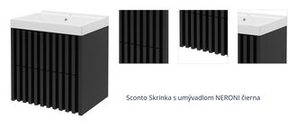 Sconto Umývadlová skrinka NERONI čierna 1