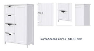 Sconto Spodná skrinka GORDES biela 1