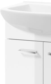 Sconto Umývadlová skrinka s umývadlom SATURNIN D50 biela/biela vysoký lesk 6