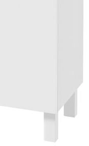 Sconto Umývadlová skrinka s umývadlom SATURNIN D50 biela/biela vysoký lesk 9