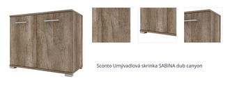 Sconto Umývadlová skrinka SABINA dub canyon 1