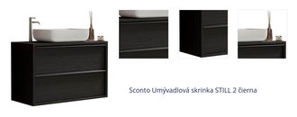 Sconto Umývadlová skrinka STILL 2 čierna 1