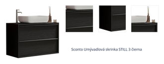 Sconto Umývadlová skrinka STILL 3 čierna 1