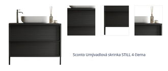 Sconto Umývadlová skrinka STILL 4 čierna 1