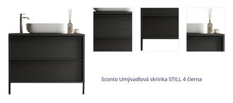 Sconto Umývadlová skrinka STILL 4 čierna 1