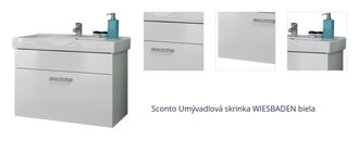 Sconto Umývadlová skrinka WIESBADEN biela 1