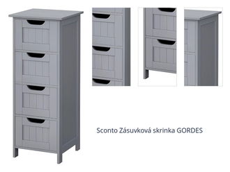 Sconto Zásuvková skrinka GORDES svetlosivá 1