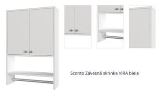 Sconto Závesná skrinka VIRA biela 1