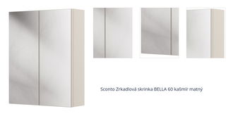 Sconto Zrkadlová skrinka BELLA 60 kašmír matný 1