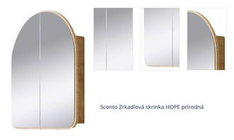 Sconto Zrkadlová skrinka HOPE prírodná 1