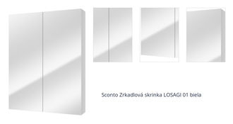 Sconto Zrkadlová skrinka LOSAGI 01 biela 1