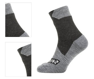 Sealskinz Waterproof All Weather Ankle Length Sock Black/Grey Marl L Cyklo ponožky 4