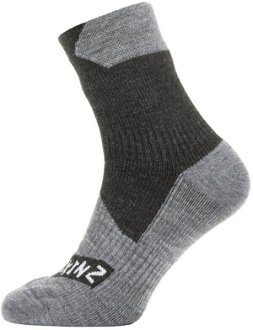 Sealskinz Waterproof All Weather Ankle Length Sock Black/Grey Marl L Cyklo ponožky 2