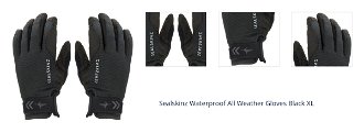 Sealskinz Waterproof All Weather Glove Black XL Cyklistické rukavice 1