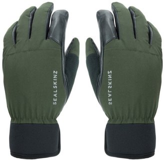 Sealskinz Waterproof All Weather Hunting Glove Olive Green/Black L Cyklistické rukavice