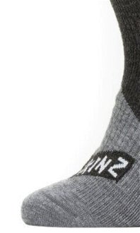 Sealskinz Waterproof All Weather Mid Length Sock Black/Grey Marl L Cyklo ponožky 8