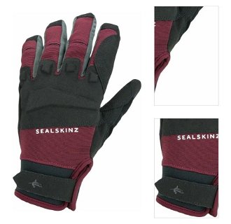 Sealskinz Waterproof All Weather MTB Glove Black/Red XL Cyklistické rukavice 3