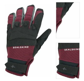 Sealskinz Waterproof All Weather MTB Glove Black/Red 2XL Cyklistické rukavice 3
