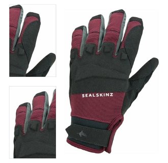 Sealskinz Waterproof All Weather MTB Glove Black/Red 2XL Cyklistické rukavice 4